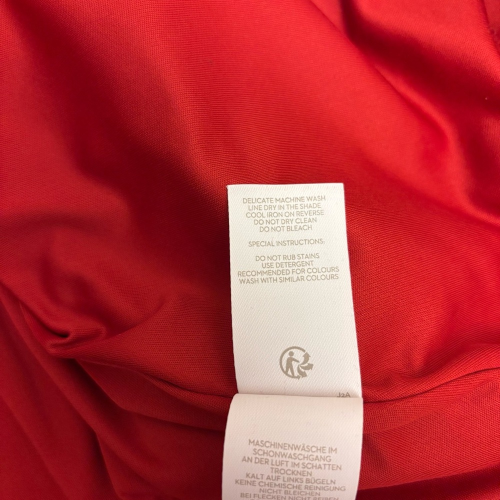 Boden Nerissa Ponte Midi Dress Red Navy size 12 - Picture 16 of 16